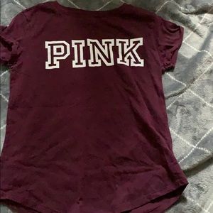 Burgundy PINK short sleeve shirt